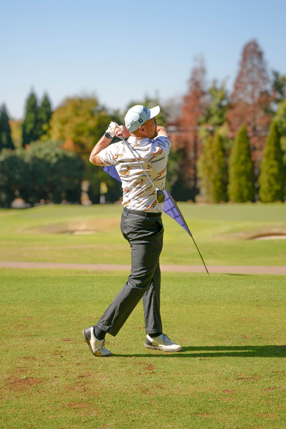 Golf swing in action